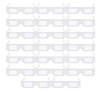 Beaupretty Unique Diffraction Eyeglasses 50Pcs White Paper Frame, DIY Rainbow Prism Effect Party Glasses for Concert Light Shows and Rave Events