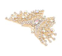 Beaupretty Unique Vintage Butterfly Brooch Pin Rhinestone Enamel Lapel Pin for Women Butterfly Clip Wedding Corsage Accessory