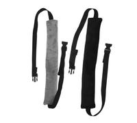 Beaupretty Universal High Chair Strap and Toddler High Chair Belt for Baby Feeding Adjustable Safety Harness Protective Pads Portable 2pcs Set (Black and Grey) and Booster Seat