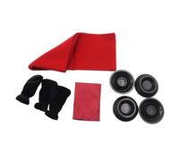 Beaupretty Upright Piano Cleaning Cloth Set 4 Pieces Piano Care Kit with Cover Cloth Brush and Foot Pad Protective Accessories for Dust Prevention Random Color