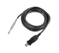 Beaupretty USB Guitar Bass to USB Link Cable Adapter with Embedded D Converter and Shielded Jack Cable for PC Recording Compatible with Windows and Os X Black Durable Plastic and Metal Design