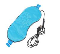 Beaupretty USB Steam Eye Mask Comfortable Heated Eye Patch for Sleep and Travel Soft Silk Fabric Blindfold with Light Blocking Design for Women and Men Blue