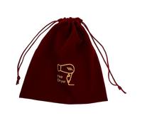 Beaupretty Velvet Hair Dryer Storage Bag Drawstring Flannel Jewelry Bag Multifunctional Travel Organizer for Hair Tools