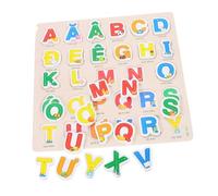 Beaupretty Vietnamese Alphabet Wooden Puzzle for Educational Large Uppercase Letters Matching Board Cognitive Development Learning Puzzle for Fine Motor Skill Building Preschool Game