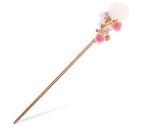 Beaupretty Vintage Alloy Jade Hair Stick for Women Chinese Style Decorative Hairpin Elegant Hair Ornament for Buns Weddings Parties and Daily Wear present for Moms and Loved Ones