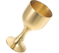 Beaupretty Vintage Brass Chalice for Home Accessory and Delicate Offering Cup, Lightweight Multi-Function Worship Cup Suitable for Tea and Wine at Formal Dinner Party Or Casual Gathering