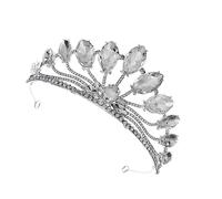 Beaupretty Vintage Crown Birthday Tiara for Women Alloy Rhinestone Decor Princess Headpiece Elegant Bridal Headdress