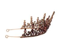 Beaupretty Vintage Crown Tiara Baroque Rhinestone Crown Hair Accessory for Women Bridal Headdress for Wedding Dresses Birthday Celebrations
