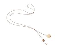 Beaupretty Vintage Ethnic Long Necklace for Women Carved Bodhi Garlic Pendant with Spiritual Symbolism Minimalist Boho Neck Jewelry for Travel Social Gatherings and Styling