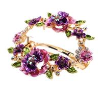 Beaupretty Vintage Floral Rhinestone Hair Clip for Women Elegant Decorative Hair Claw with Hollow Spring Buckle Secure Hold for Ponytails Buns and Updos Stylish Hand Painted Design for