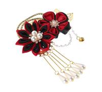Beaupretty Vintage Floral Tassel Hairpin for Women Lightweight Side Clip Chinese Japanese Style Hair Accessories for Hanfu Kimono Traditional Costume Elegant Hair Friendly Design