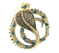 Beaupretty Vintage Gold Snake Lapel Pin Brooch for Suits Alloy Clothing Accessory with Rhinestone Detail Elegant Coat Brooch Gift for Men and Women