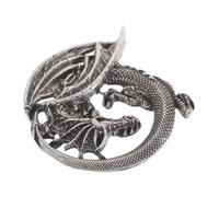 Beaupretty Vintage Gothic Dragon Brooch Pin with Flame Design Alloy Punk Lapel Pin for Men Fade Resistant Accessory for Jackets and Coats Rugged Masculine Style