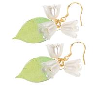 Beaupretty Vintage Lily Blossom Tassel Earrings for Women Elegant Retro Dangle Floral Jewelry for Wedding Holiday and Casual Wear Sophisticated Boho Style Statement Accessory