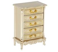 Beaupretty Vintage Miniature Dollhouse Bedroom Furniture Realistic Side Cabinet for Living Room and Bedroom Accessory Retro Decoration for Creative Play and Collecting