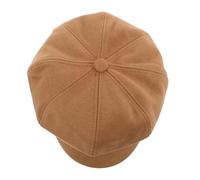 Beaupretty Vintage Newsboy Cabbie Cap for Women Soft Breathable Beret Hat Artistic Octagonal Peaked Design Japanese Style Fashion Accessory Comfortable Fit for Daily Wear Coffee