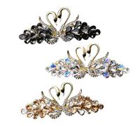 Beaupretty Vintage Ponytail Clip Sparkly Crystal Hairpin for Wedding Sage Green Hair Accessories for Women's Bridal Hair