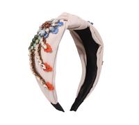 Beaupretty Vintage Rhinestone Embroidery Hair Hoop Elegant Headdress for Girls Retro Style Headdress for Weddings Parties Daily Wear for Stunning Hairstyles