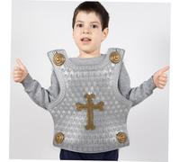 Beaupretty Vintage Roman Armour Portable Lightweight Plastic Breastplate and Shield for Boys and Role Play Interaction Costume Prop