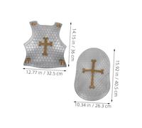Beaupretty Vintage Roman Style Armour Shield for Boys and Plastic Chest Plate and Solid Cross Shield Safe Role Playing for Party and Cosplay