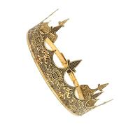Beaupretty Vintage Royal King Crown for Men Eyecatching Medieval Costume Accessory Noble Design for Parties Performances Celebrations for Stage Shows Weddings