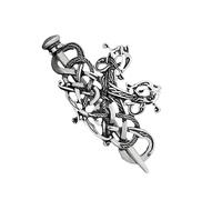 Beaupretty Vintage Silver Knot Hair Clips Alloy Hair Slide Clip with Stick for Women for Stylish Updos Elegant Looks