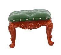 Beaupretty Vintage Style Miniature Furniture Stool with Backrest Creative Dollhouse Decoration for Micro Landscape Photography Prop for Mini House Accessories and Dream Bedroom Scenes