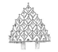 Beaupretty Vintage Tiara Crown Women Girl Headpiece for Wedding Birthday Prom Headband Rhinestone Headwear