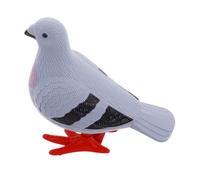 Beaupretty Vintage Wind Up Pigeon Gray Realistic Hopping Bird Simulation Energy Saving Mechanical Walking Animal Collectible for Street Vendors