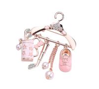 Beaupretty Vintage Zinc Alloy Rhinestone Brooch Pin Coat Hanger Shape Elegant Brooch for Women Fashion Jewelry Accessory for Dresses Sweaters Hats Scarves and Bags Chic Party Decoration