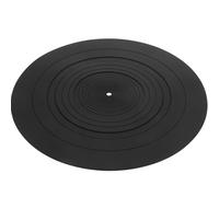 Beaupretty Vinyl Record Player Pad Silicone Turntable Mat 11.61 in Black Disc Protective Pad for Anti-static Function and Stable Playback