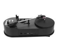 Beaupretty Vinyl Record Player Turntable with USB Recording and Mp3 Conversion, Black Abs Retro Phonograph for Home Decorations and Party Use, Minimalist Vintage Inspired Design with USB
