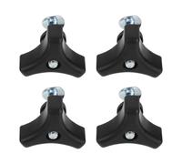 Beaupretty Walker Replacement Knobs 4pcs with Screw and Washer | Universal-fit Plastic and Metal Material, Textured Anti-slip Surface, Hand-tightened Star-shaped Design
