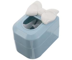 Beaupretty Wall Mounted Bowknot Toothpaste Dispenser No-Drill Toothpaste Tube Squeezer and Family Bathroom White Butterfly Bow with Organizer for Shower Use