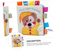 Beaupretty Washable Cloth Book Puppy Sleep Puzzle Educational Fabric Book for Boy Girl Lightweight Early Learning Portable Soft