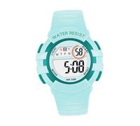 Beaupretty Watch for Boys, Waterproof Digital Glow-in-the-Dark Wristwatch with TPU Strap, Shockproof Electronic Sports Watch Suitable for Students, Light Blue Case with Green Ring