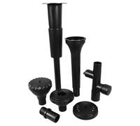 Beaupretty Water Fountain Nozzle Set and Fish Tanks for Garden Ponds with Threaded Connection Abs Material and Decorative Element Black Colour for Submersible Water Pump