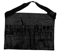 Beaupretty Water Resistant PU Leather Makeup Apron Pouch with Multiple Compartments Durable Professional Cosmetic Brush Belt Bag for Makeup Artists Wear Resistant Organizer for Tools and