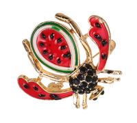 Beaupretty Watermelon Bee Brooch Zinc Alloy Lapel Pin Bee Women Enamel Pin Charm Decorative Brooch
