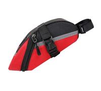 Beaupretty Waterproof Mountain Bike Saddle Bag Multiple Compartments and Small Pockets in Red with PVC Material for Organizing Items, Easy Installation Under Seat Bike Storage Pack