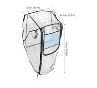 Beaupretty Waterproof Stroller Rain Cover with Large Triple Zipper and Eye Shield, Windproof Pushchair Rain Cape, Dustproof Pram Weather Shield for Travel and Outdoor Use