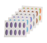 Beaupretty Waterproof Temporary Eyeshadow Stickers 6pcs, Sweat-resistant Party Eye Decoration for Women Girls, Festival Cosplay Makeup Accessories