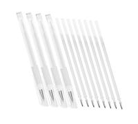 Beaupretty Waterproof White Tattooing Pen 12pcs Set 4 Pens and 8 Refills Eyebrow Position Mapping Tool for Makeup and Embroidery