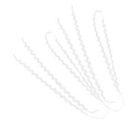 Beaupretty Wavy S-shaped Flat Shoe Laces for Athletic Shoes and Boots, White Cloth, 1 Pair, 0.5cm Diameter, Snug Fit for
