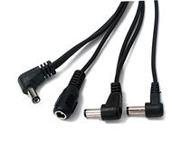Beaupretty Ways Right Angle Cable Cord Guitar Effect Pedal Power Supply Splitter Adapter for Electric Guitar Daisy Chain Cable Cord