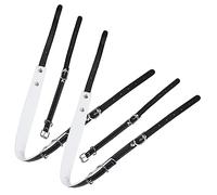 Beaupretty Wear Resistant PU Leather Accordion Strap Adjustable Shoulder Belt for Adults and Durable Stretch Resistant Replacement for Acoustic Accordions Black and White Design