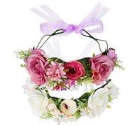 Beaupretty Wedding Flower Crown Headband Set Bridal Flower Hairband for Wedding Decor