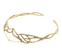 Beaupretty Wedding Headbands for Bride with Rhinestone Crown, Golden Alloy Hair Accessory Suitable for Performance Shows and Parties