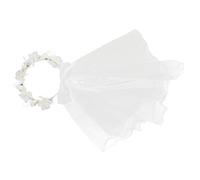 Beaupretty Wedding Tiara Headband Veil Romantic Bridal Hair Accessories for Bachelorette Party Elegant Mesh and Flower Design for Celebrations and Special Occasions