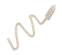 Beaupretty Wheat Rhinestone Brooch with Flowing Tassel for Women Decorative Jewelry Pin for Clothing Elegant Vintage Accessory for Weddings Banquets and Formal Gatherings